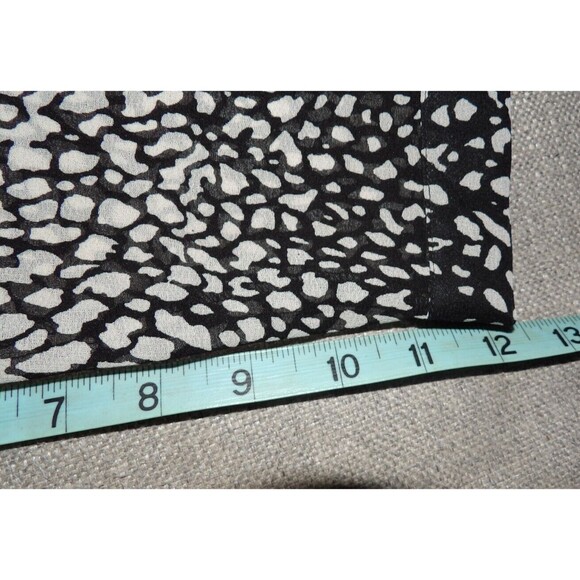 Zashi NWT Blouse Shirt Button Up Sheer Animal Print Ombre New Coverup 3/4 Sleeve - Picture 14 of 15
